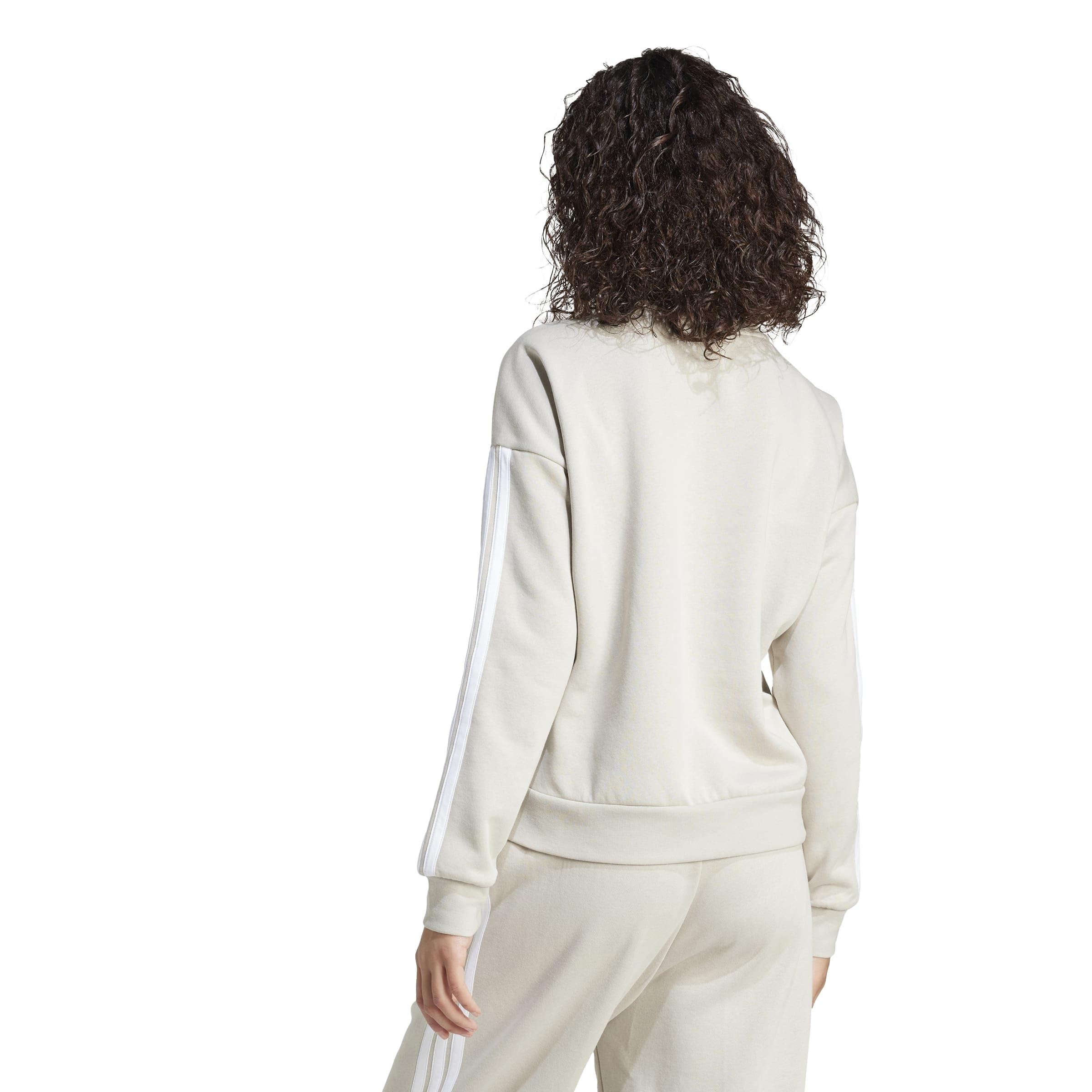 adidas Kobiety Essentials 3-Stripes Fleece Sweatshirt, wonder alumina/white, S