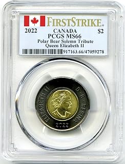 2022 Canadian two-dollar Queen Elizabeth II coin