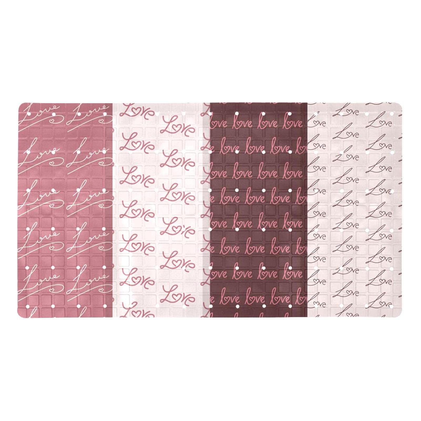 Alfombrilla para bañera antideslizante con ventosas Love Seamless Patterns