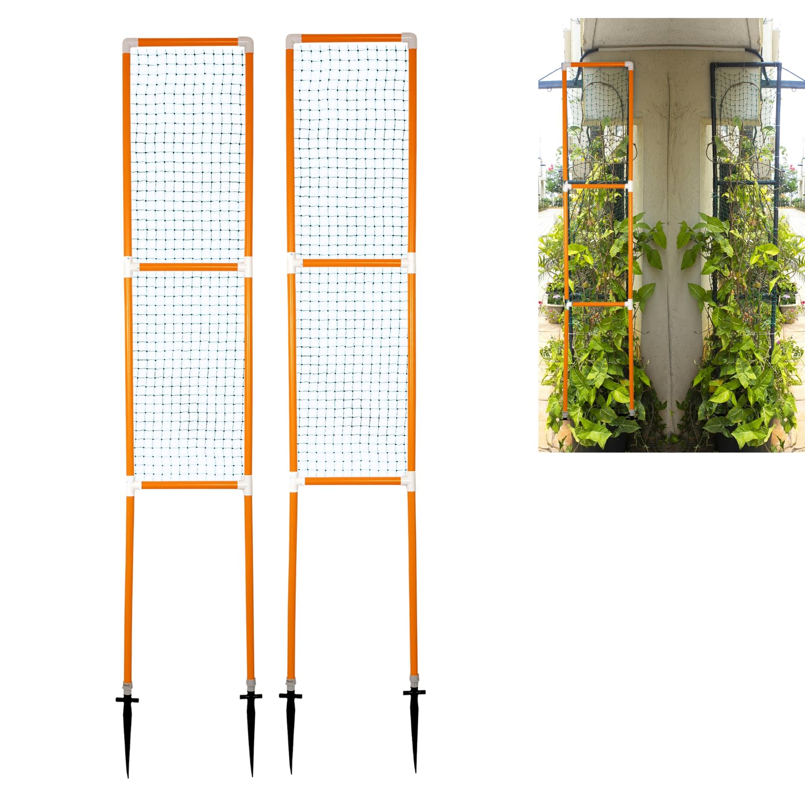 Invelligen Garden Trellis 6 by 1 Feet Pack of 2 Balcony Privacy Screen with Creeper Support Plant Support Poles and Stakes (B0CCWLSJM4) Amazon Price History, Amazon Price Tracker