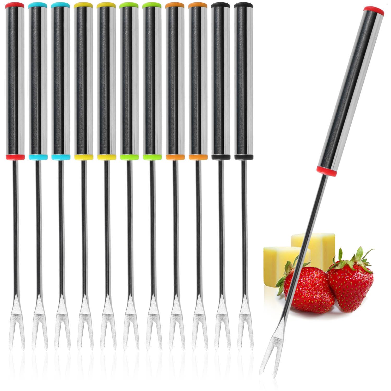 Yardwe Porta Posate Creativo A Forma Di Cigno Con 6 Forchette Da Frutta In Acciaio Inossidabile – Set Posate Dessert, Adatto Per Ristoranti, Hotel E Casa, Design Romantico - 4