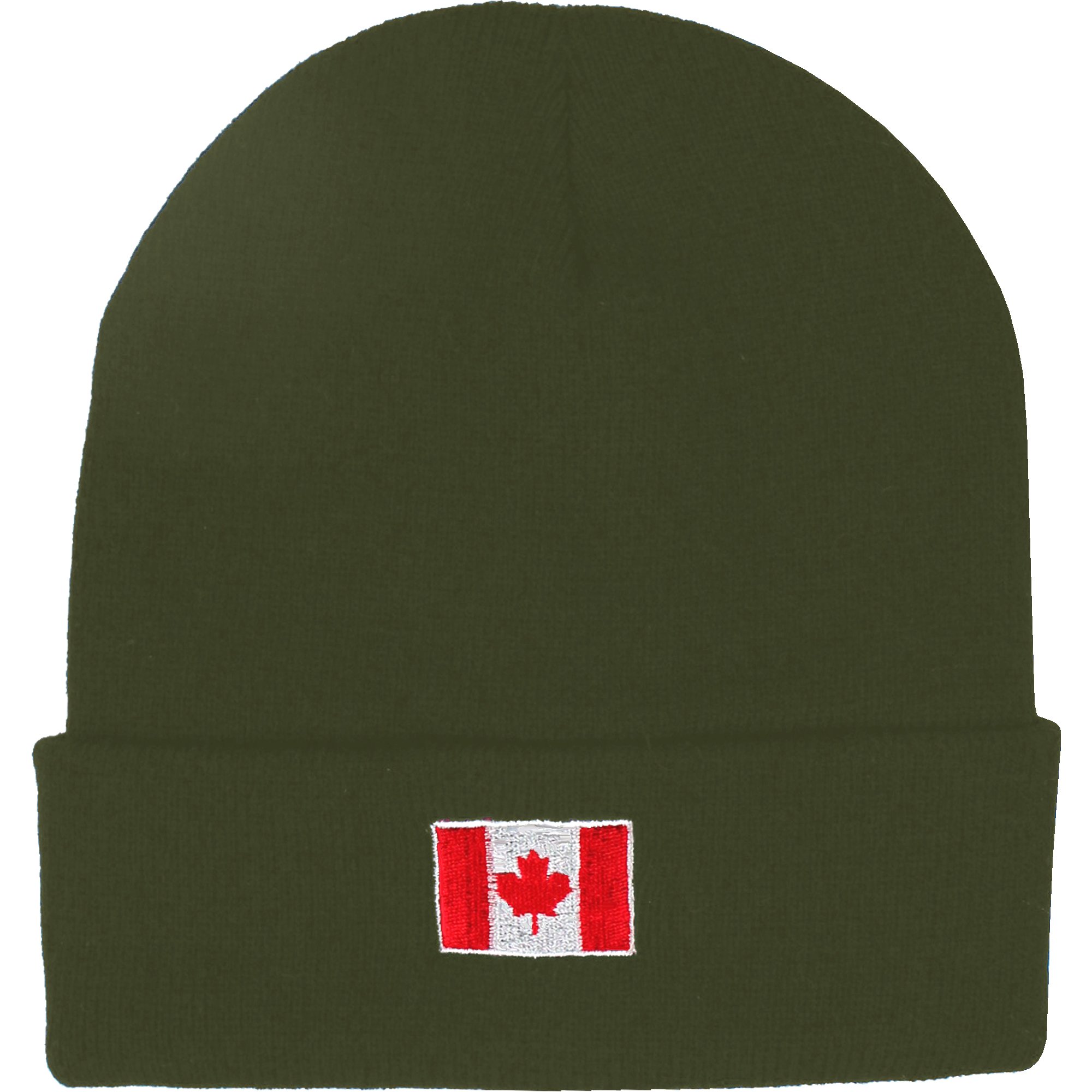 TeddyT's Men's Canada Thermal Sports Beanie Hat (Khaki Green)