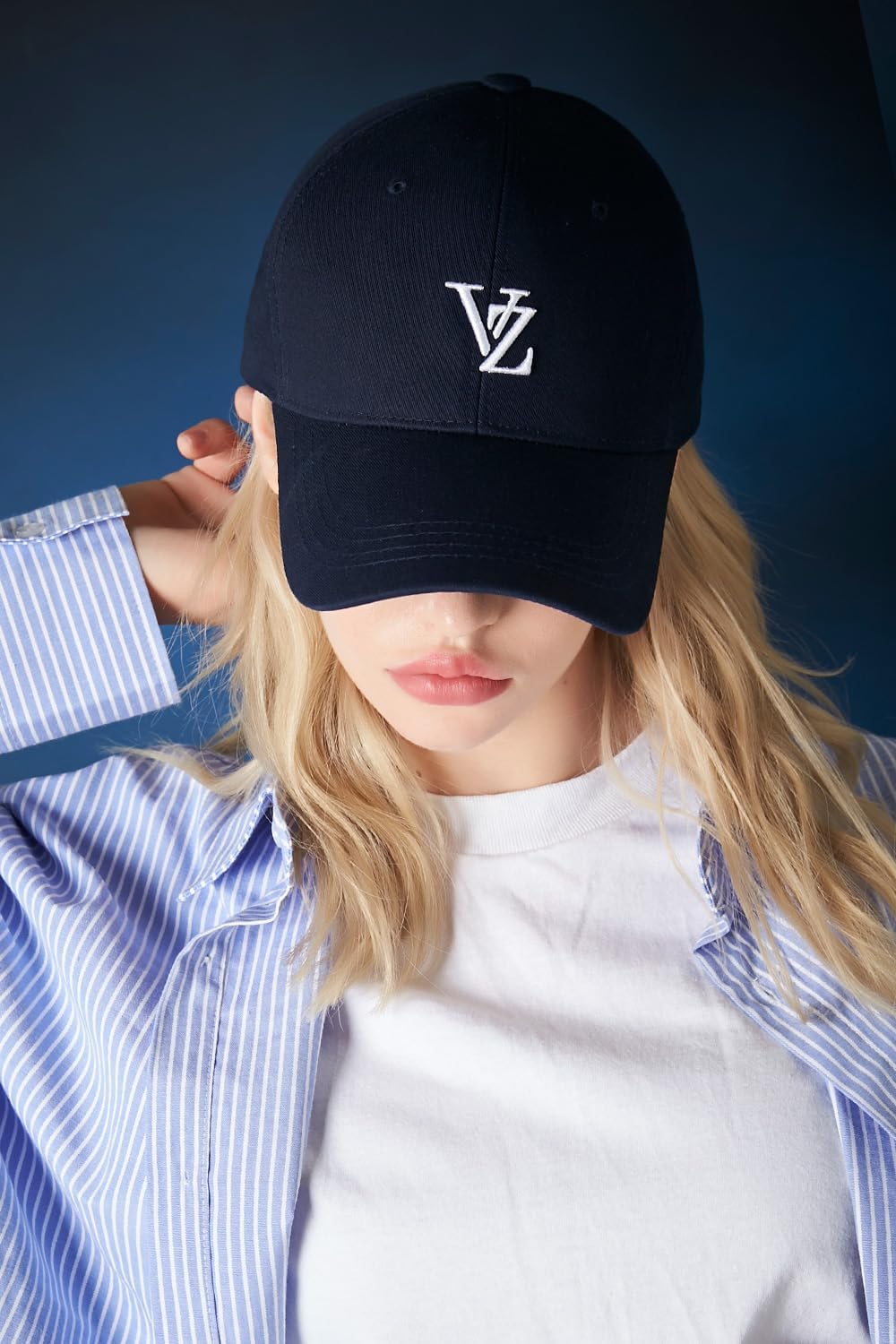 VARZAR【Official Store 3D Monogram Logo Over fit Ball Cap / 4colors Unisex Small face Effect UV Protection hat Fashion hat