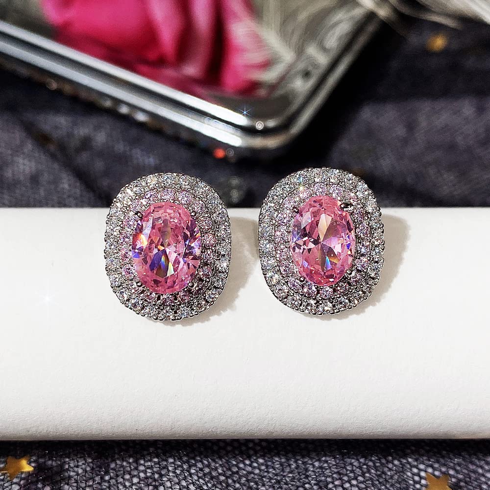 Delicate Stud Earrings Women Romantic Wedding Ceremony Accessories With Dazzling Zirconia Elegant Cute Lady GiftPractical design and Durable