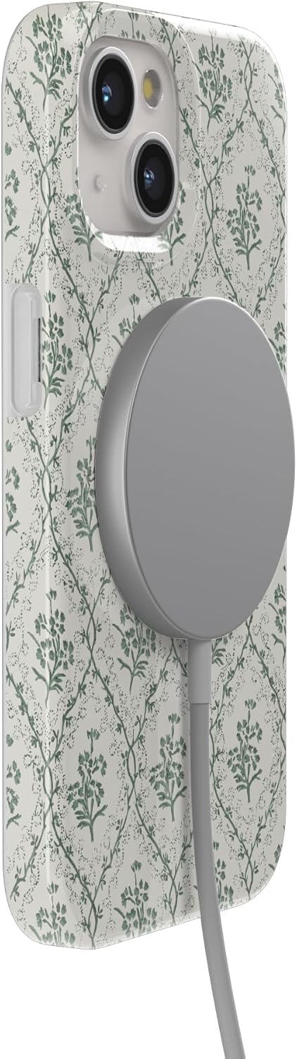Casely iPhone 15 Plus Case | Sage Tapestry | Floral Vines | Compatible with MagSafe | Classic Ultra Slim Design