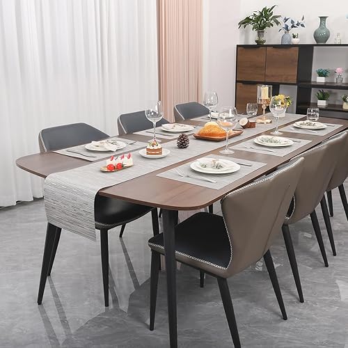Miniatura 8 de Myir JUN Juego de 4 manteles individuales para interiores, lavables, antideslizantes, a prueba de calor, tejidos para mesa de comedor, manteles