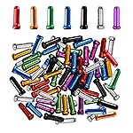 100PCS Bike Brake Cable End Cap Crimps, Cable End Tips for Road Mountain Bicycle, Colorful