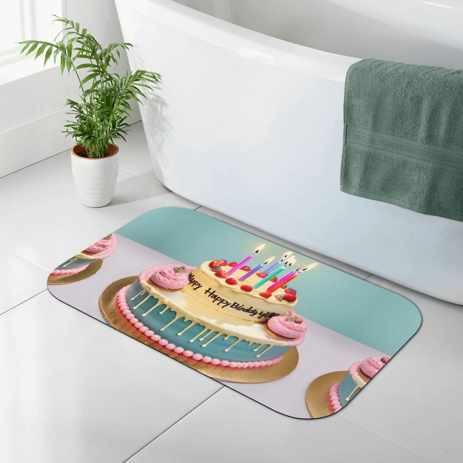 Tapis de bain diatomée séchage rapide et antidérapant pliable