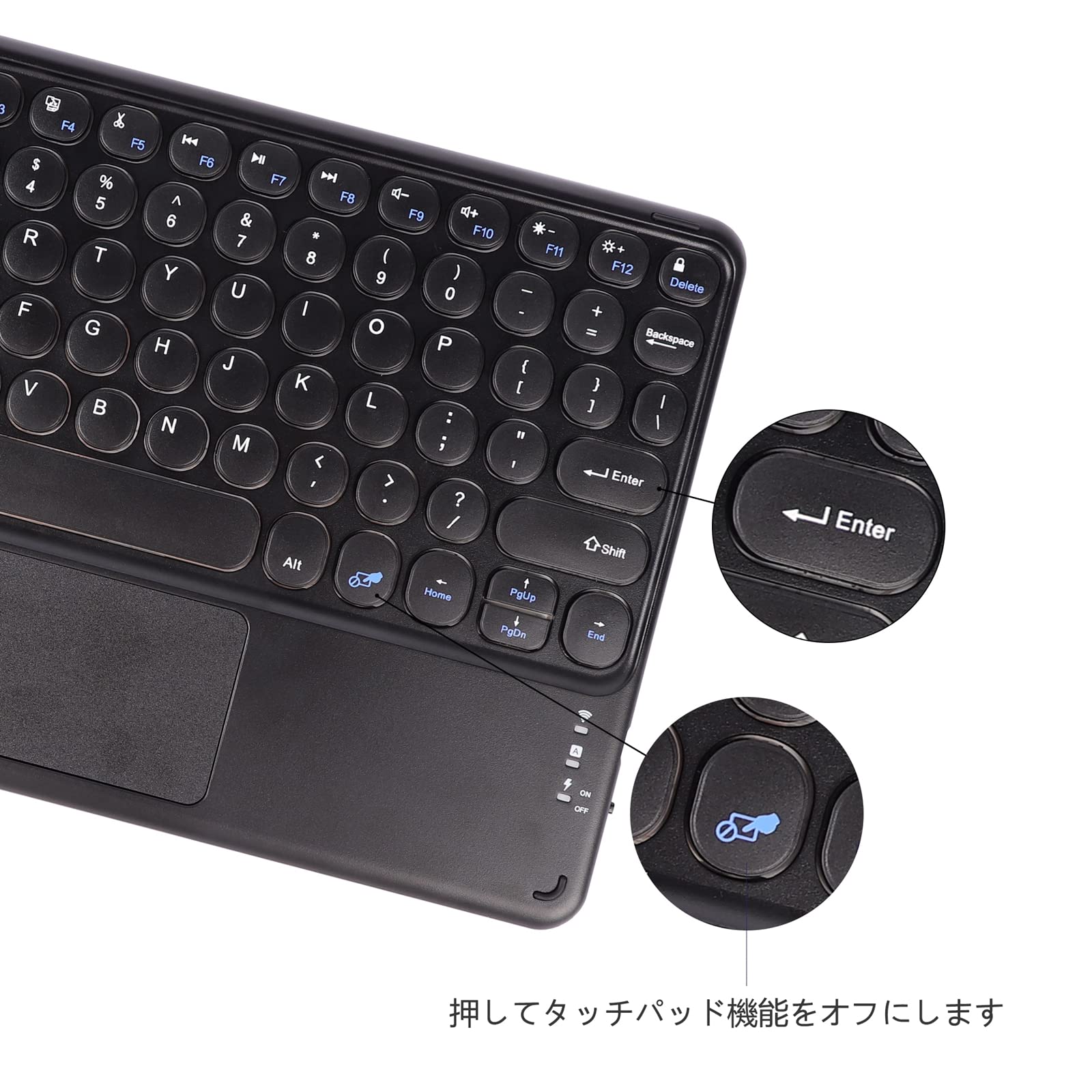 Amazon.co.jp: タブレット用Bluetooth ワイヤレスキーボード タッチ 