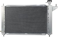 Vista 5 de Mustang Radiador para Ford Mustang GT SVT 3.8L V6 5.0L V8, 3 filas de aluminio CU1488 de 3 filas + cubierta / ventilador + kit de relé