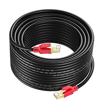 wawpi Ethernet Cable Cat6 250 FT, High Speed Outdoor Internet Wire,LAN/WAN Network Cord for All RJ45 Devic,TV, Router, Modem, PC, Gaming.