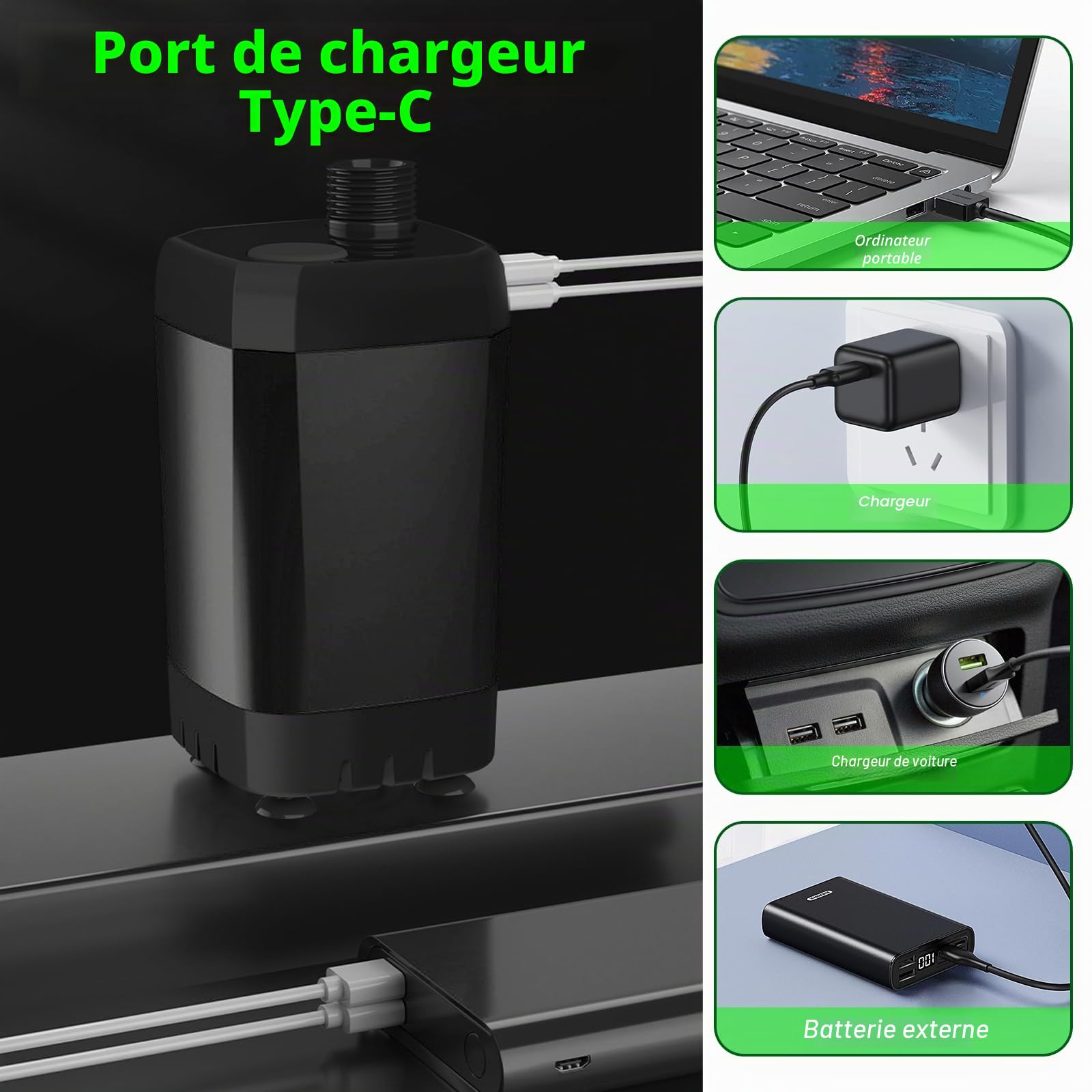Douche de camping portable, douche de camping portable, 6000 mAh, douche de camping portable, douche de camping avec rechargeable pour le jardin, le lavage de voiture, la plage, les voyages, choix