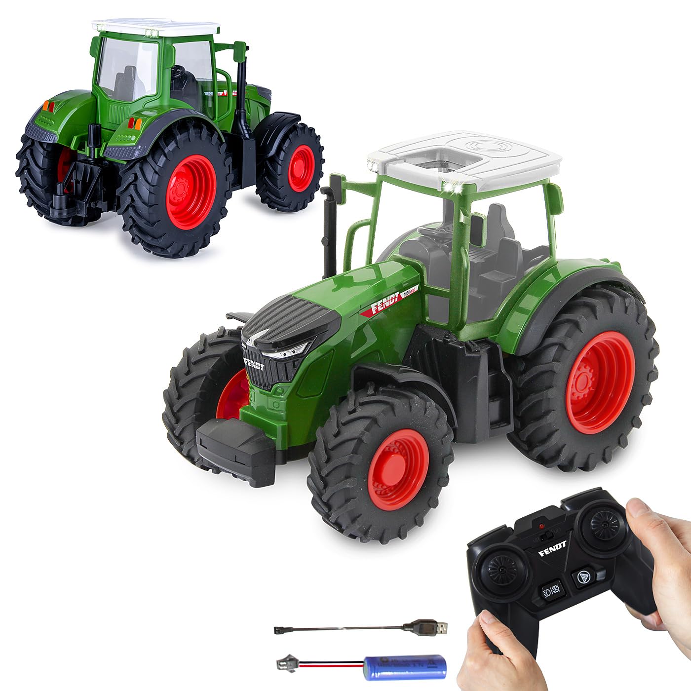 JAMARA 405340 Fendt 1050 Vario 1:24S 2,4 GHz – Tractor Fendt Vario Juguete, teledirigido Tractor RC para niños, Modelo de vehículo agrícola, Regalo para niños, Modo de demostración