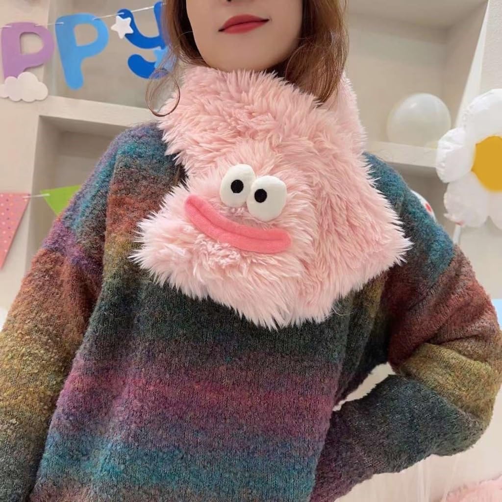 Scarf, Baby Winter Warm Thicken Scarf Children Cartoon Faux Furs Cross Collar Scarves