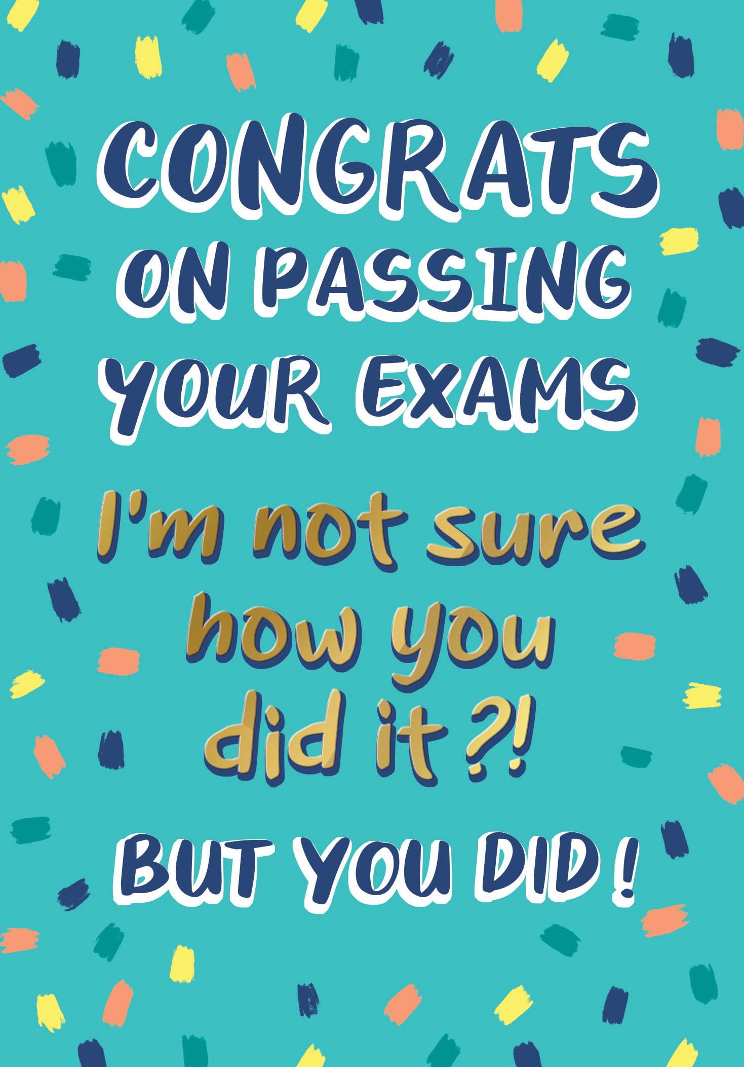 Piccadilly Greetings Exam Congratulations Cards Congratulations on Passing - 7 x 5 inches