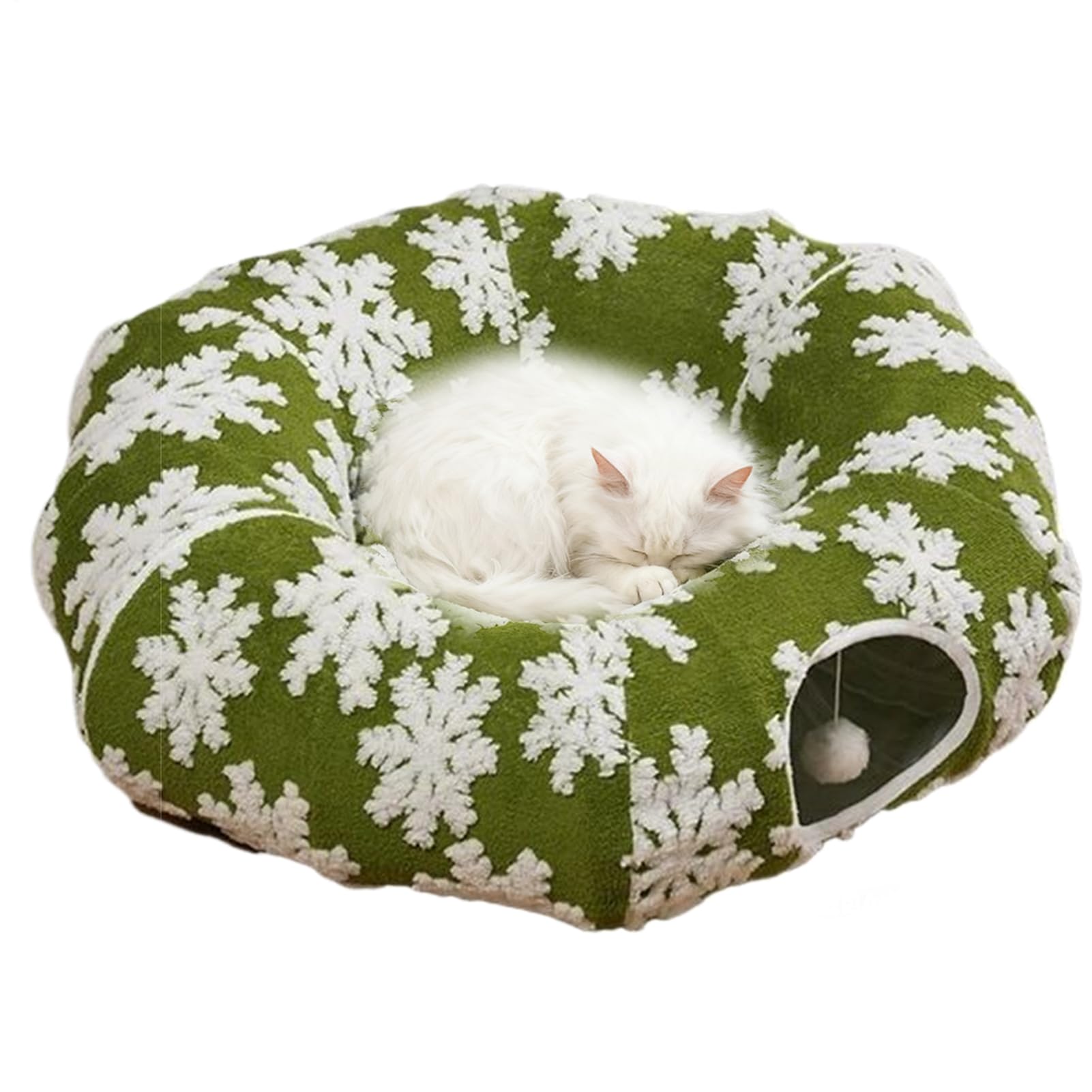 Nid en forme de donut pour chat stressé avec tunnel d'exercice