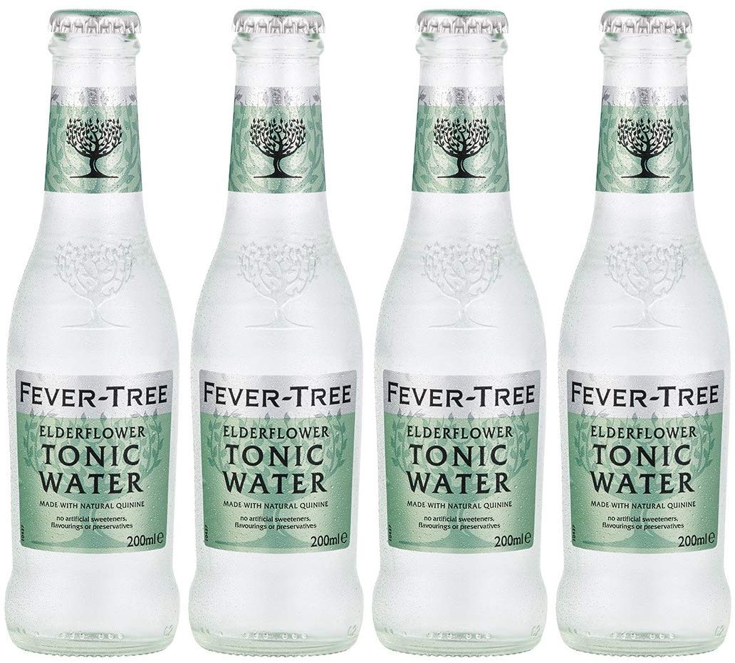 Fevertree Elderflower Tonic Water (200ml) Glass Bottle x 4 Bottles