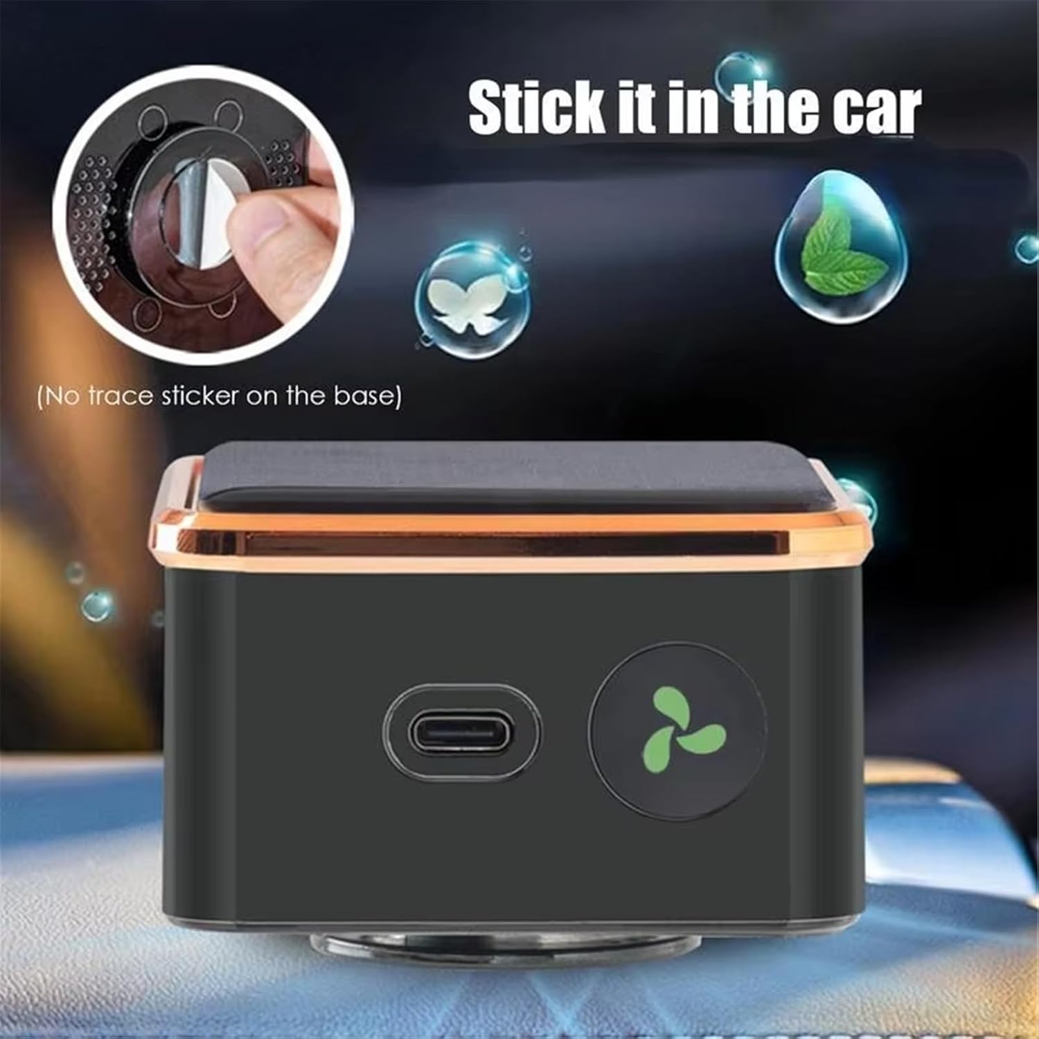 充電式空気清浄機ソーラーデスクエアクリーナー小型車浄化器AB