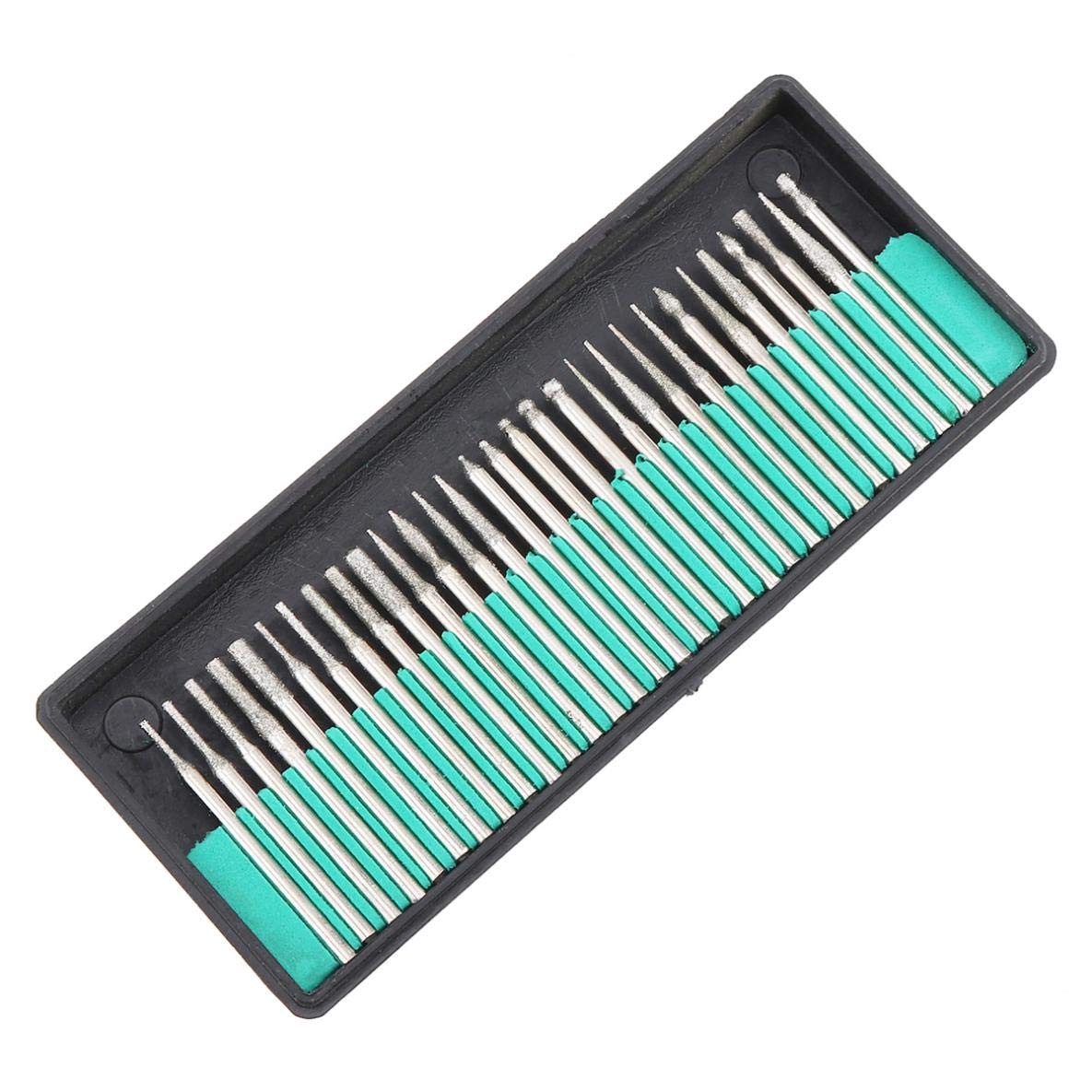 30pcs/set High speed steel Diamond Burr Bits Drill Kit for Woodworking Engraving Carving Rotary Tools Set