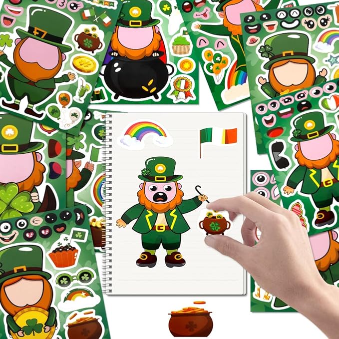 DIY St. Patrick's Day Crafts: 36 Sheets of Green Stickers!