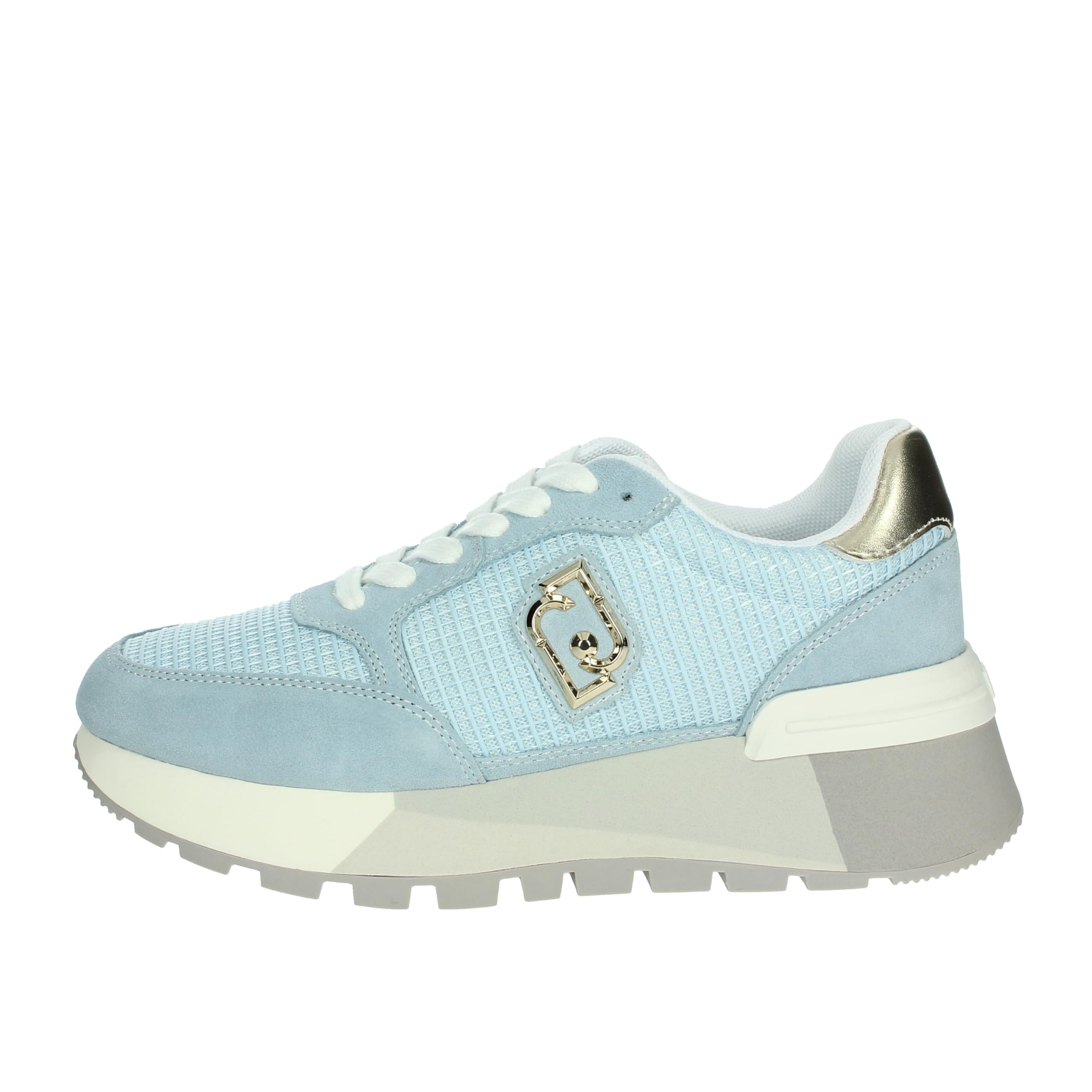 LIU JO BA5049 Amazing Portofino baskets de luxe en nubuck bleu avec talon compensé élégant - 8