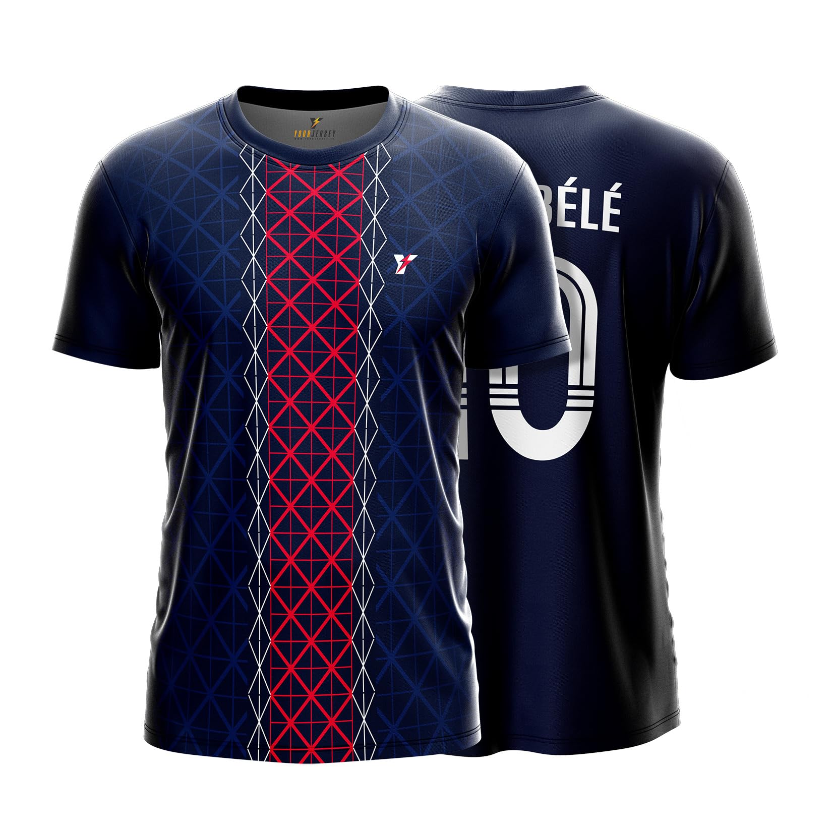 Mbappe Sports Football Team Jersey T-Shirt | Custom Mbappe Real Medrid Football Custom Name & Printed Number | Personalized Soccer Fan for Men Kids & Boys-image-2