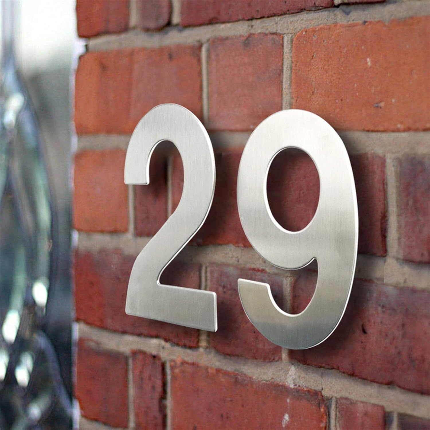 Zhyaoyao-House Number 15cm House Number Sign #0-9 Outdoor Silver 6 Inch.Door Numbers Plate Home Address Signage Number, Wide Application (Color : 3)