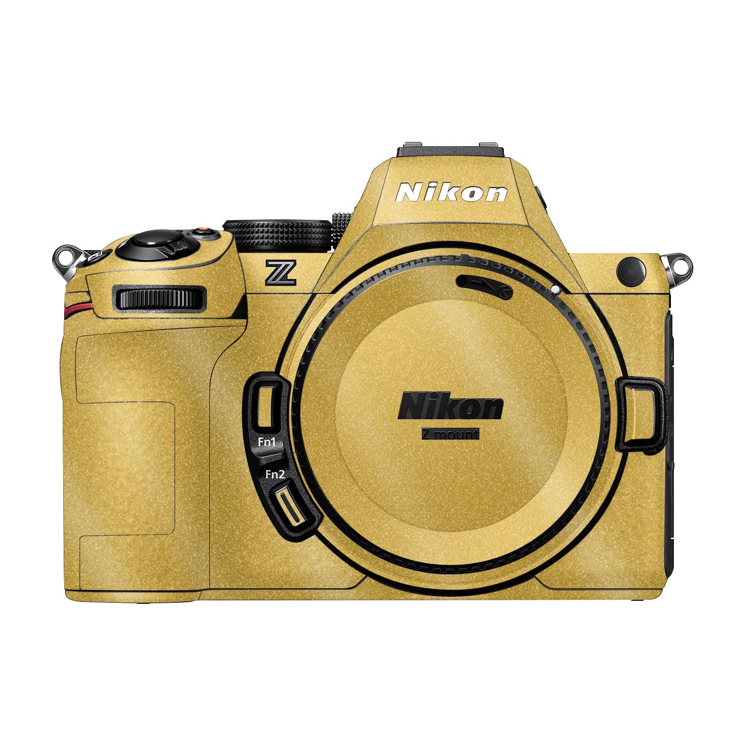 Glossy Glitter Camera Skin Compatible with Nikon Z5 II (2025) - Solid Marigold - Premium 3M Vinyl Protective Wrap Decal Cover - Easy to Apply | Crafted in the USA by MightySkins