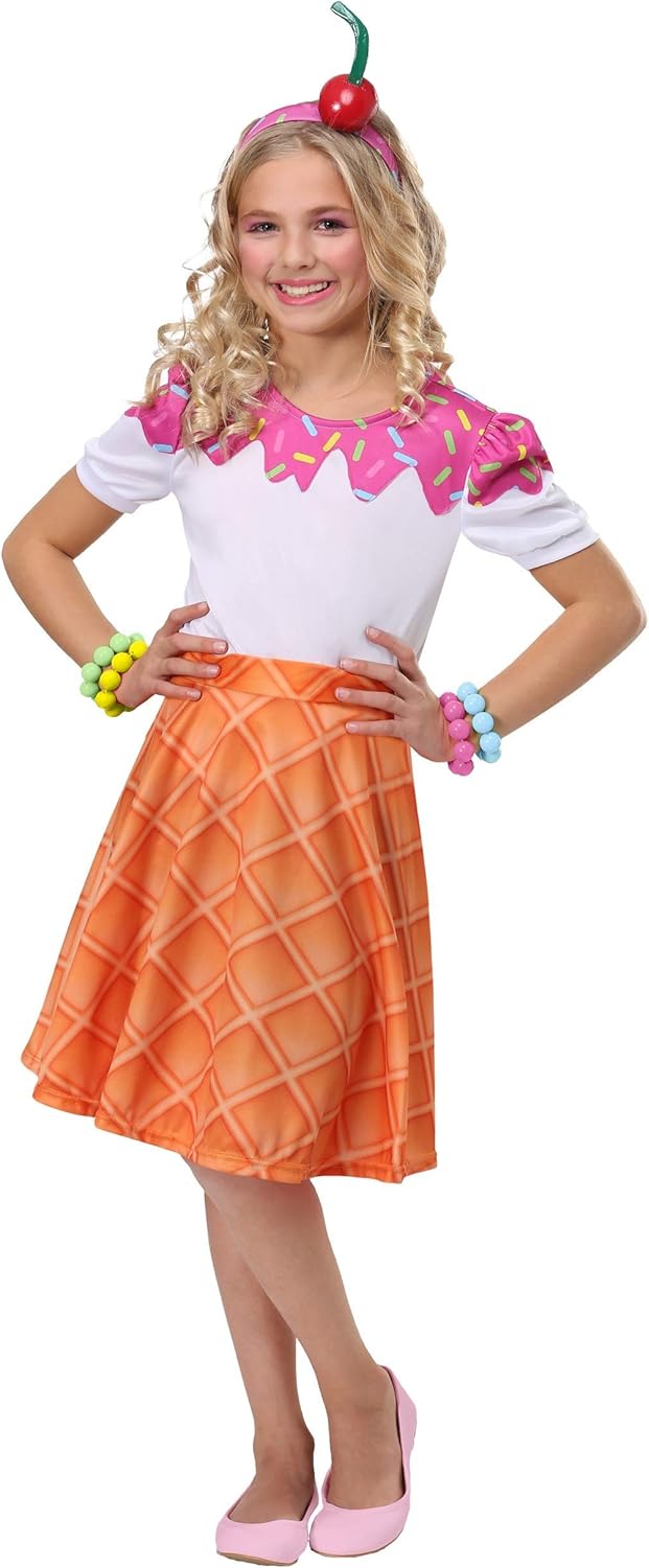 Ice Cream Cone Costume for Girls