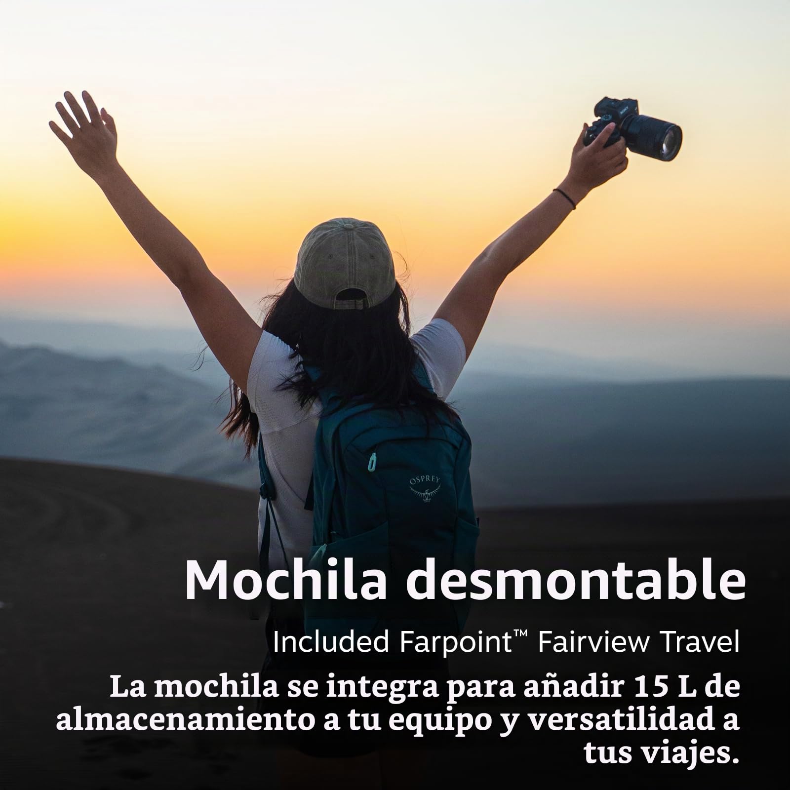 Osprey Fairview Mochila de viaje para mujer, 70L, Cascade Blue-Torrent Blue
