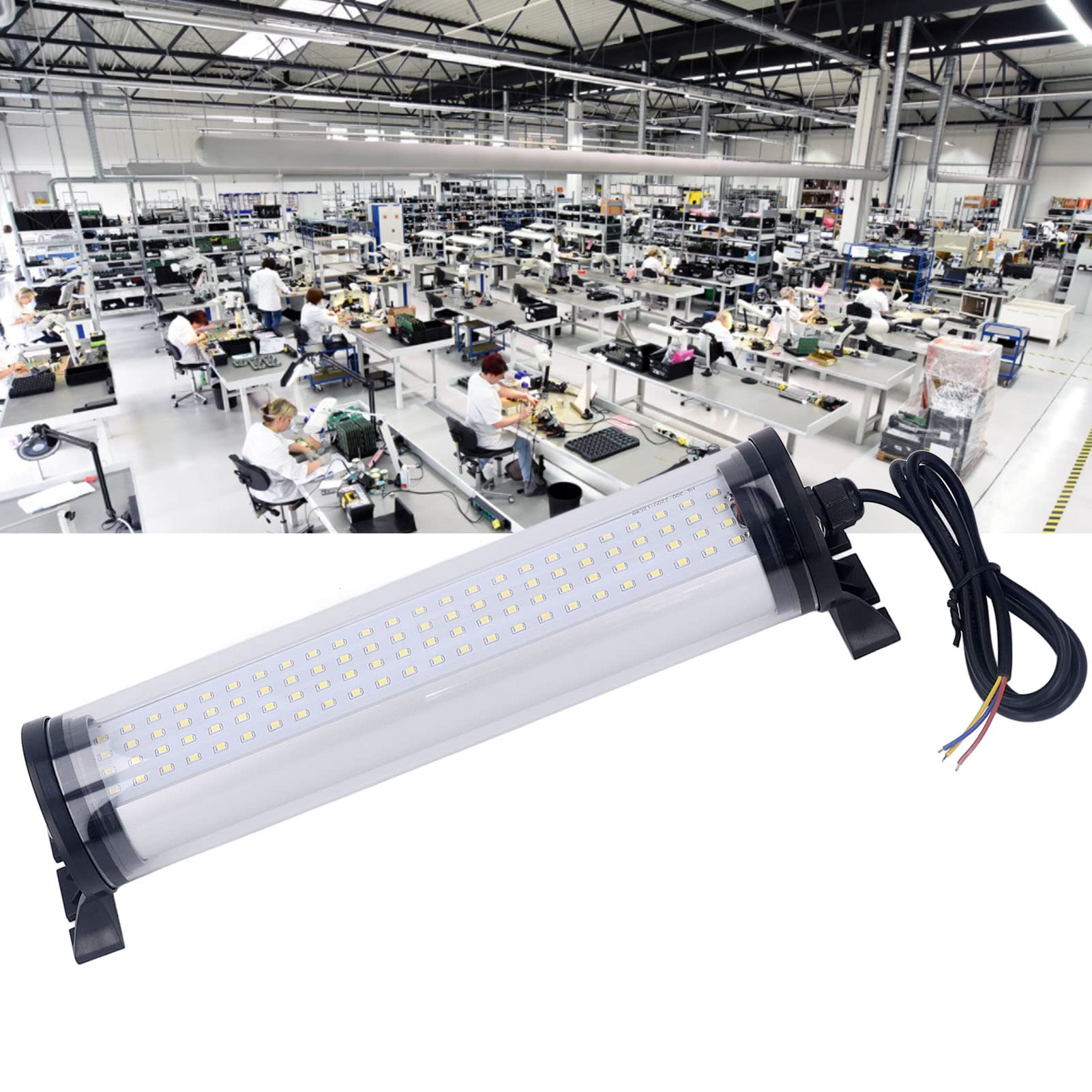 Haofy Lampada a Tubo a LED per Macchina, Lampada per Macchine Utensili Resistente Agli Urti 220V 1050LM 10W Resistente all'acqua e all'olio per Tornio