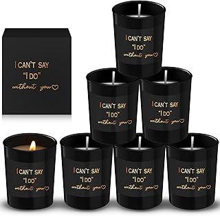 6 Pcs Bridesmaid Proposal Gifts I Can't Say I Do Without You Candles Bridesmaid Gifts Natural Soy Wax Candles with Boxes for Best Friends Wedding(Classic Style)
