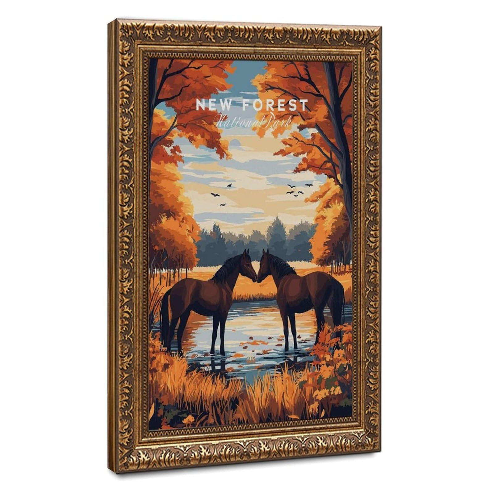 Bareronor New Forest Canvas Poster Bedroom Decor Landscape Office Room Decor Gift 24" L X 36" W