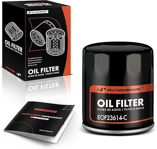 A-Premium Filtro de aceite giratorio de protección de 10 mil millas compatible con Ford y Chevy y para Toyota, Nissan, Volkswagen, Jeep, Subaru,
