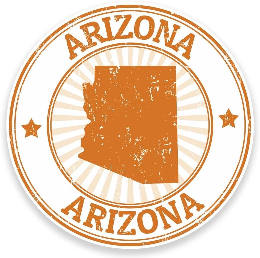 2 x 30cm/300mm Arizona USA Vinyl Sticker Decal Laptop Car Travel Luggage Label Tag #9288