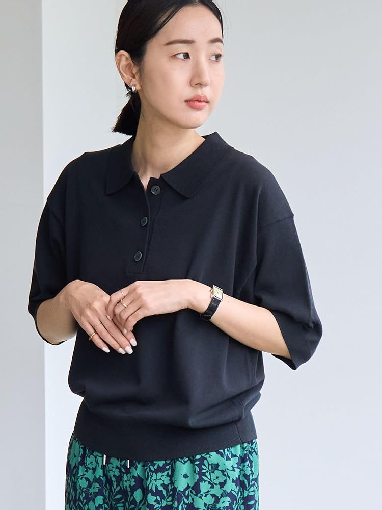 Amazon | [コーエン] サラコ5分袖ポロサマーニット 76356430075