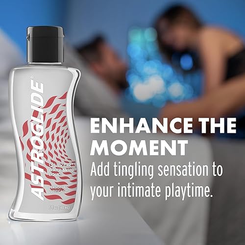 Miniatura 7 de Astroglide Lubricante a base de agua (5 onzas), lubricante personal carcaj, lubricante sexual excitante añade sensaciones para hombres, mujeres
