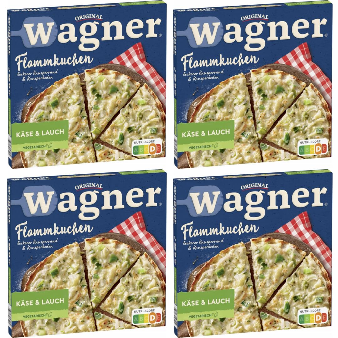 Wagner Pizza Flammkuchen Käse & Lauch 320g x 4 Stück