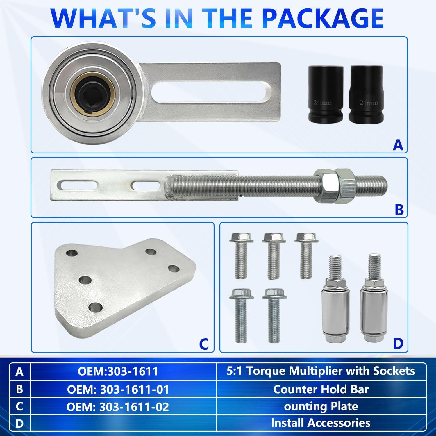 ZKTOOL Motor Kurbelwelle Riemenscheibe Abzieher Werkzeug, Kompatibel mit Ford 1.0T ECOBOOST Riemenscheibe Einstellwerkzeug 303-1611 303-1611-01 303-1611-02