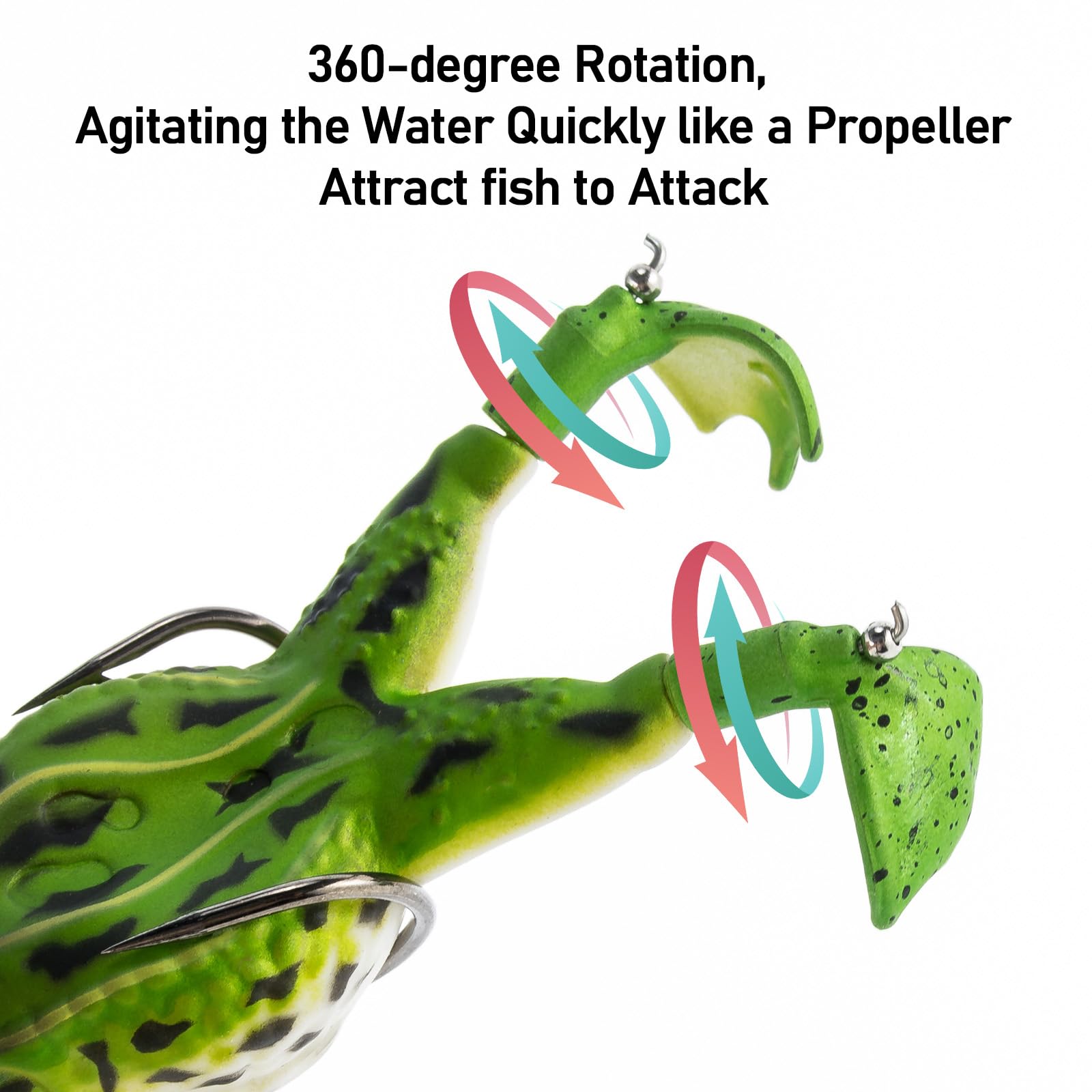 Leurres Souples Silicone Grenouille 2 Pièces - Double Hameçon, 9 Cm, Pour Bass, Truite, Brochet En Eau Douce/Mer - 2