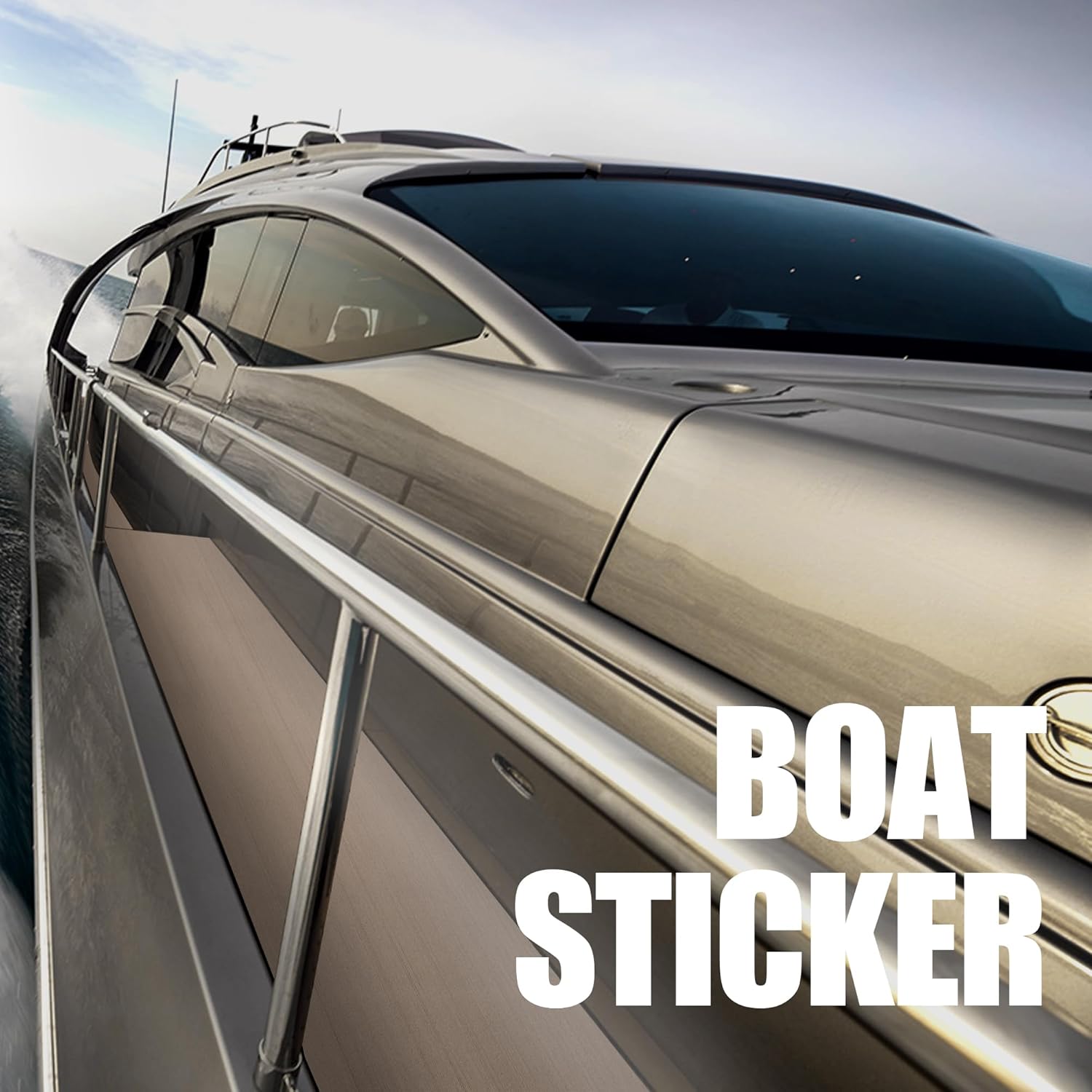 Fullfire Boat Flooring Eva Foam Decking Sheet, Brushed Marine Boat Deck Flooring with Self-Adhesive for Pontoon Bass Jon Boat Motorboat RV Yacht Kayak Floor 94"x47"/23.5"/16"