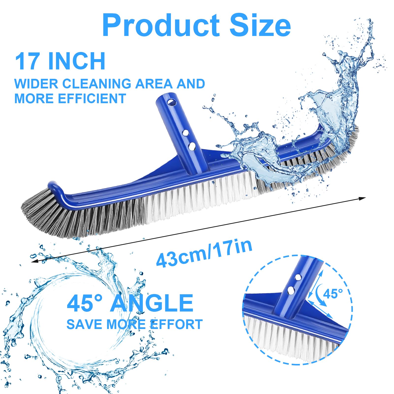 ChengCKJ Brosse de piscine en nylon nettoyage paroi sol
