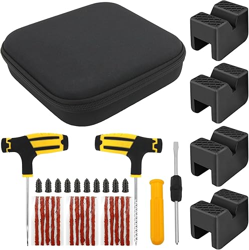 Miniatura 9 de Adaptador universal de almohadilla de gato, almohadilla de soporte para gato de automóvil, almohadillas de goma de elevación ranurada, adaptadores