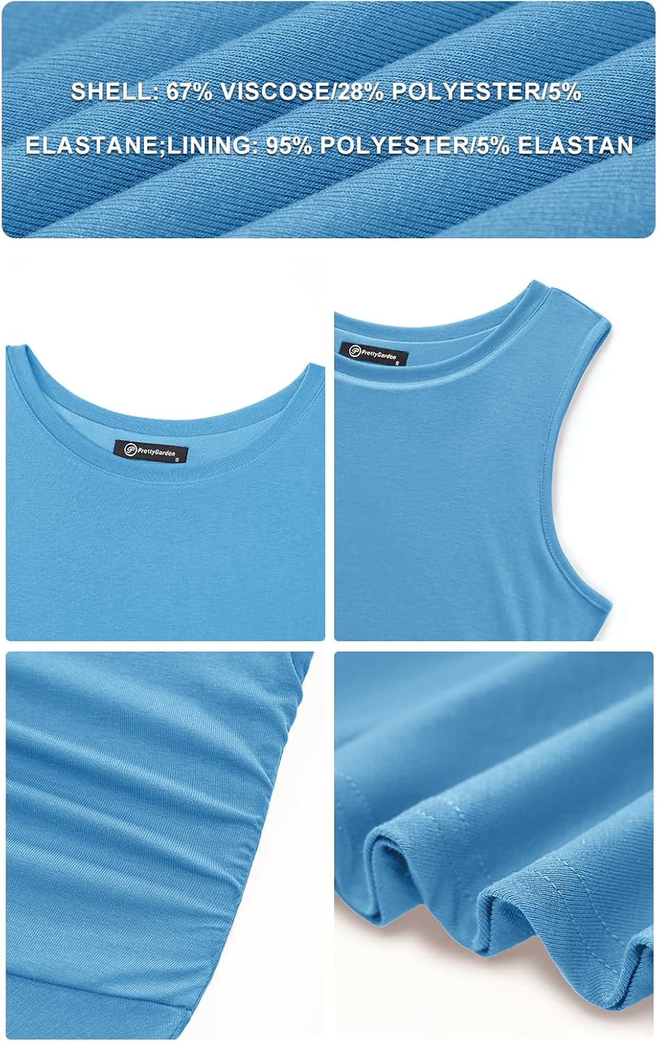 PRETTYGARDEN Womens Spring Dresses 2026 Casual Sleeveless Crewneck Aline Maxi Dress Stretch Tank Flowy Long Dresses - Image 5