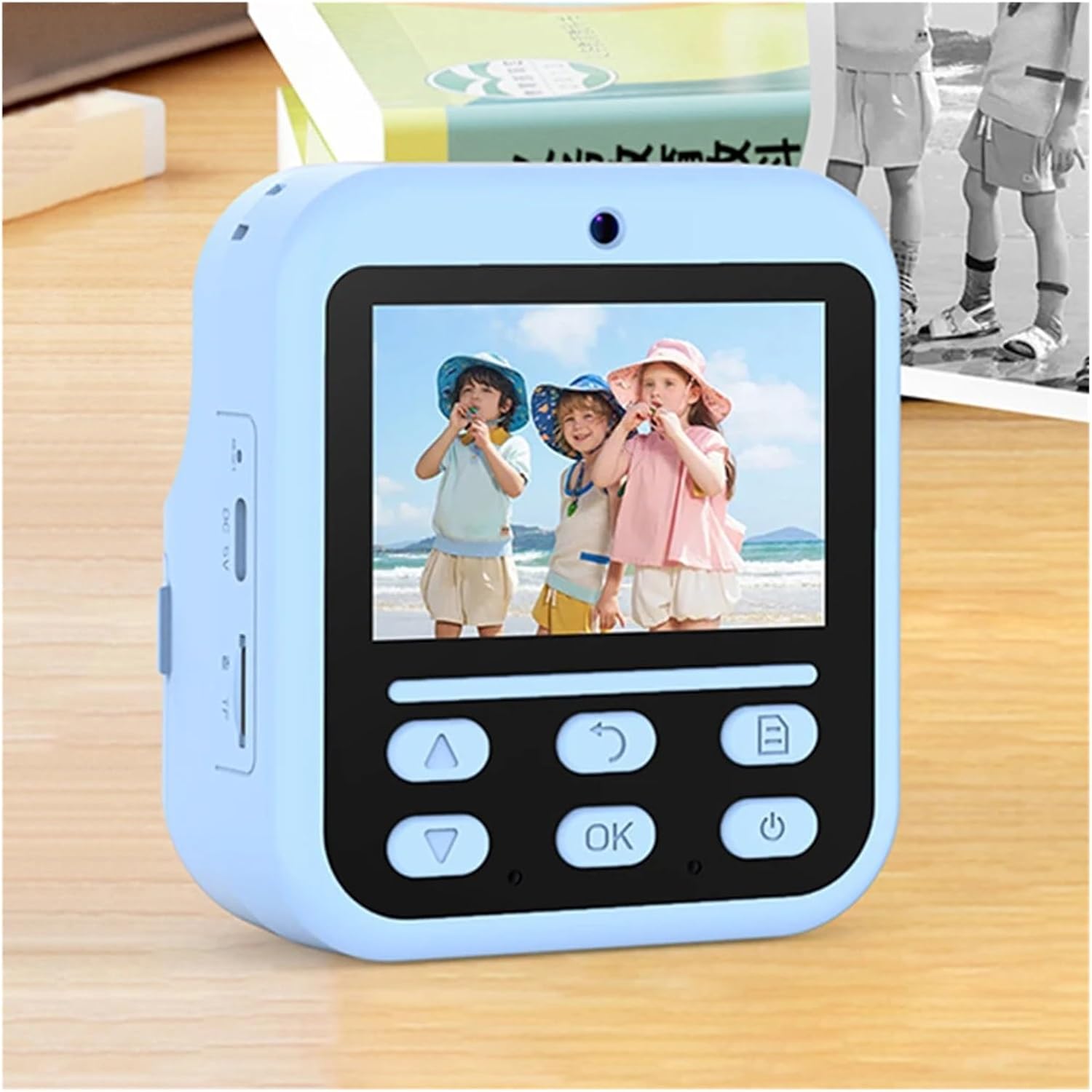 Instant Print Camera HD Digital Camera Video Digital Camera Instant Photo Printing Camera for Girls Boys Birthday Gifts(Blue)