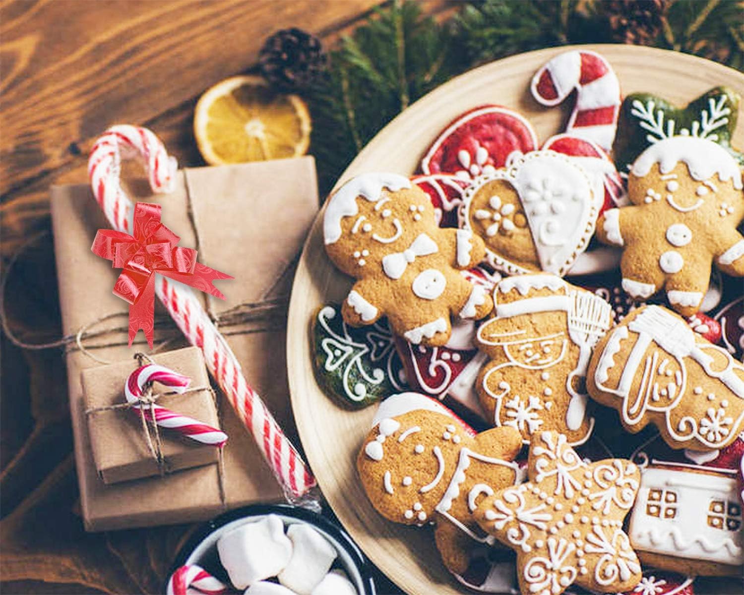 Penta Angel 170Pcs 17 Colors String Bows Basket Pull Bows Gift Knot Ribbon Present Wrapping Décor Bows for Birthday Wedding Christmas New Year Party Ornament, 1.8cm Width - Image 4