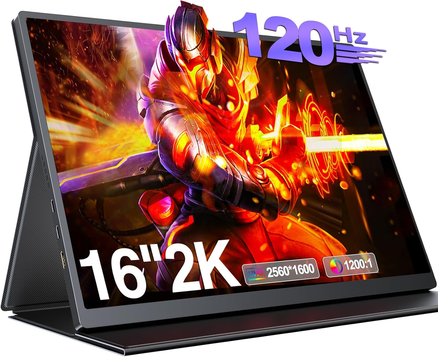 EVICIV 2K 120Hz Monitor Portatile, 16 Pollici Portable Monitor Corpo in lega di alluminio Mini Schermo Portatile con Mini HDMI/Type-C per PC Laptop Telefono Switch Xbox PS4/5, Supporta VESA EVICIV 2K 120Hz Monitor Portatile, 16 Pollici Portable Monitor Corpo in lega di alluminio Mini Schermo Portatile con Mini HDMI/Type-C per PC Laptop Telefono Switch Xbox PS4/5, Supporta VESA