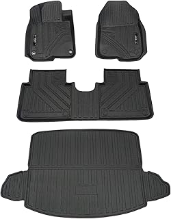 Shvgen Car Floor Mats and Cargo Trunk Liner Set Compatible for Honda CR-V 2017 2018 2019 2020 2021 2022All-Weather TPE Rubber Mats Protection Black