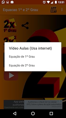 Equação de 1º e 2º Grau