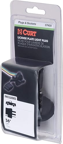 Miniatura 5 de CURT 58405 Arnés de cableado plano de remolque de 4 pines para el lado del vehículo con cables de 36 pulgadas, se adapta a orificios de luz de